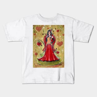 Ms Lady bug Fae by Renee Lavoie Kids T-Shirt